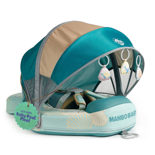 MAMBOBABY INNOVATIVE EXPLORER BABY POOL FLOAT WITH CANOPY - TEAL - Like New