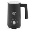GREENLIFE CERAMIC ELECTRIC MILK FROTHER 10OZ 4-IN-1 AUTO HOT AND COLD FOAM BLACK - Like New