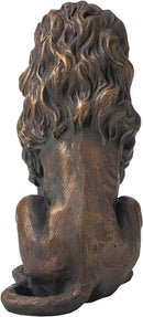 Glitzhome 20.75"H MGO Guardian Sitting Lion Statue - Brown - Like New