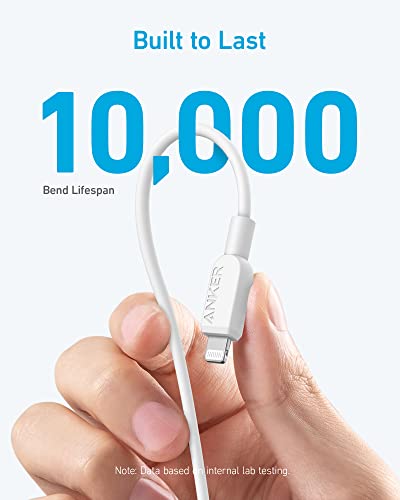 ANKER USB C TO LIGHTNING CABLE,312 USB-C TO LIGHTNING CABLE (WHITE, 3FT) MFI - Like New
