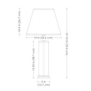 Sunnydaze Cylinder Glass Table Lamp Set of 2 27.75" H GSI-8032 - Silver/Clear - Like New