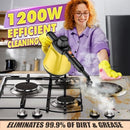 STMWORLD Deep Cleaning Handheld Steam Cleaner, 1200W with 10 Tools - YELLOW - Like New