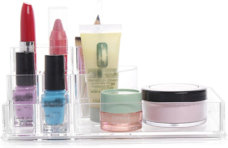 HOME COLLECTION CLEAR ACRYLIC MAKEUP ORGANISER (STYLE F) - CLEAR - Brand New