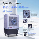 HEXAGO SWAMP COOLER 5000 CFM EVAPORATIVE AIR CONTROL MIST 3 SPEED 13.2 - GREY - Like New