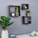 Melannco Floating Wall Square Cube Shelves - Set of 3, 5003626/6925 - Espresso - Like New