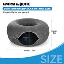 YUNLAN Cat Tunnel Bed Donut Cat Bed - Dark Gray 20inch - Brand New