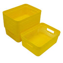 Glad Plastic Basket Set, Value Pack 6 Open Storage Bins Handles, B08GYZJNQ8 - Brand New