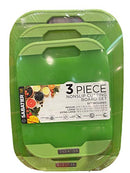 Costco SABATIER 3 PIECE NON SLIP CUTTING BOARD SET, Green - Brand New