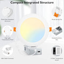 BESLOWE 12 PACKS 6" 5CCT LED RECESSED CEILING LIGHTS ULTRA-THIN, 12W 150W Eqv - Like New