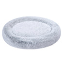 AMAZON BASICS DONUT PET BOLSTER FAUX FUR BED FOR DOG 45" X 45" - GRAY - Like New