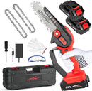 BEEDECK Mini Chainsaw Cordless 6" Portable Electric Chainsaw TR-MNR602 - RED Like New