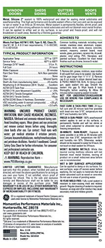 MOMENTIVE 2 SEALANT, METALLOIC GRAY, 10.1OZ - Brand New