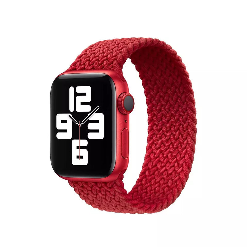 APPLE WATCH BRAIDED SOLO LOOP 40MM MY7J2AM/A - SIZE 4 - RED - Like New