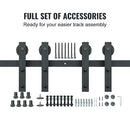 VEVOR 8FT Sliding Barn Door Hardware Kit - 330LBS Heavy Duty DBL-2-J-8FT - Like New