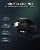 HIRAM 1X22X33 HOLOGRAPHIC REFLEX SCOPE SIGHT 4 RETICLES RED/GREEN DOT LASER - Like New