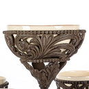 Cream Ceramic and Acanthus Leaf Metal Epergne Centerpiece - B00CY3XWPG - Brand New