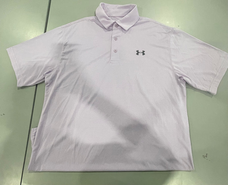 UNDER ARMOUR HEATGEAR POLO - SIZE: MEN M - LIGHT PURPLE - Like New