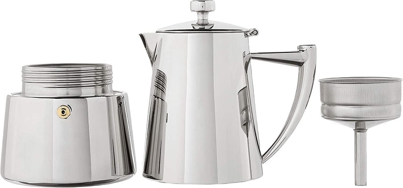CUISINOX ROMA 6-CUP STOVETOP MOKA ESPRESSO MAKER COF-6R - STAINLESS STEEL - Like New