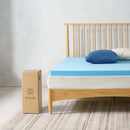 ZINUS 2 Inch Green Tea Cooling Gel Memory Foam Mattress Topper, TWIN -BLUE - Like New