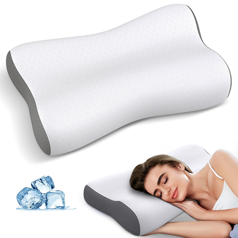 BESLOVO CERVICAL NECK PILLOW MEMORY FOAM W/ COVERS29.5L X 14.5W - Scratch & Dent