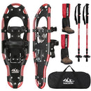 NACATIN Snowshoes 4-in-1 Lightweight Aluminum Alloy Waterproof B09FXBSF2B - Red - Brand New
