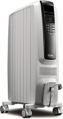 De'Longhi Dragon Digital Oil Filled Radiator Heater 1500W Electric Space - WHITE - Like New