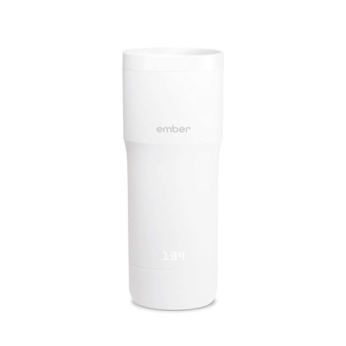 EMBER TEMPERATURE CONTROL TRAVEL MUG 12 OUNCE 2-HR BATTERY LIFE TM15-WHITE Like New