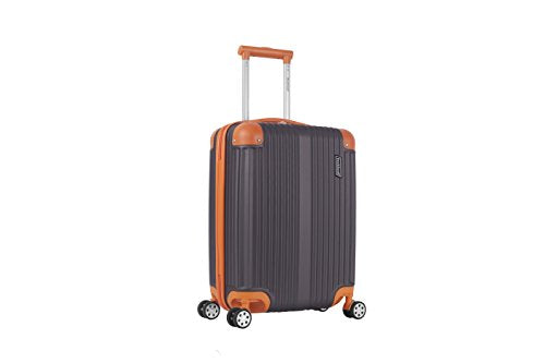 ROCKLAND BERLIN HARDSIDE EXPANDABLE SPINNER WHEEL 3-PIECE SET - CHARCOAL/ORANGE - Like New