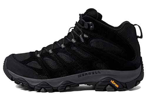 Men's Moab 3 Mid Hiking Boot Black Night Size 12 Wide - Like New