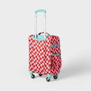 CAT & JACK KIDS' SOFTSIDE CARRY ON SPINNER SUITCASE - PINK CHECKERED - Like New