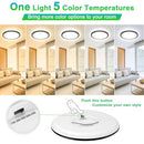 GOBRIGHT 16.5" LED Ceiling Light, 4200 Lumen, 2700K-6500K, 1Pck - Black - Like New