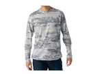 HUK KC PRINTED LEEWARD LONG SLEEVE CREW MEN'S TECH SHIRT SIZE: XL - HARBOR MIST - Brand New