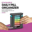 MEDCA WEEKLY PILL ORGANIZER 7 COMPARTMENTS FOUR TIMES-A-DAY MED393 - BLACK - Like New