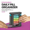 MEDCA WEEKLY PILL ORGANIZER 7 COMPARTMENTS FOUR TIMES-A-DAY MED393 - BLACK - Like New