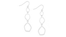 THE SAK HOLIDAY SHINE SILVER METAL TRIPLE DROP EARRINGS - SILVER - Brand New