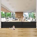 KISKIZ 160" EXTRA WIDE RETRACTABLE BABY GATE FOR OPENINGS, DOG GATE - BLACK - Like New
