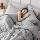 CYMULA COOLING COMFORTER QUEEN SIZE - LIGHT GRAY - Like New