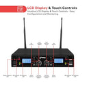 PYLE RACK MOUNT UHF WIRELESS MICROPHONE SYSTEM PDWM3365 - BLACK - Like New