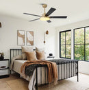 VACZON - 52" MODERN 6 SPEED DC MOTOR SMART CEILING FAN WITH LIGHT - GOLD - Brand New