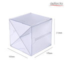 Deflecto Stackable Clear Cube Organizer Removable Cross Style 6 x 6 inches - Like New