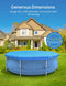 EVAJOY 28FT ROUND POOL COVER WINTER POOL COVER FOR 24FT ABOVE GROUND - BLUE - Like New