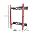 SIGNATURE FITNESS 3” X 3” WALL MOUNTED FOLD-IN POWER CAGE SQUAT RACK - RED - Like New