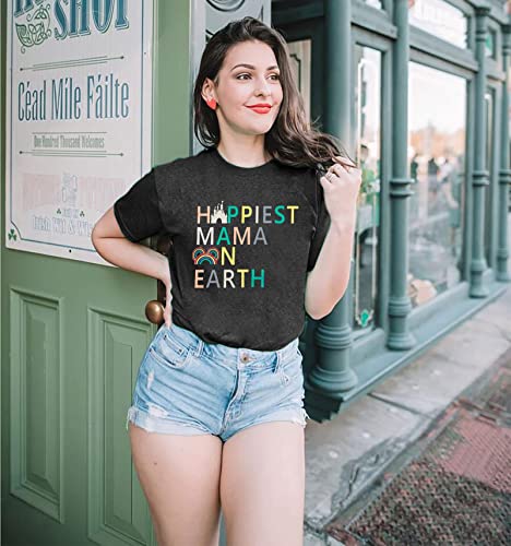 MAGICAL SHIRT Happiest Mama On Earth Walt Disney Castle Vaction Womens Large - Like New