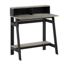 FURINNO SIMPLISTIC A FRAME COMPUTER DESK - BLACK/FRENCH OAK GRAY -DAMAGED - Like New