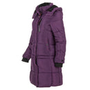 CANADA WEATHER GEAR WOMEN'S LONG PUFFER, BLACKBERRY WINE, MEDIUM - Like New