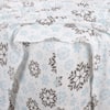 KATHY IRELAND 4PIECE GRAY BLUE FROST 100% TURKISH COTTON FLANNEL QUEEN SHEET SET - Like New