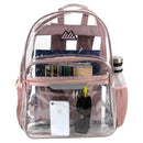 SUMMIT RIDGE CLEAR BACKPACK - CLEAR/ROSE - Brand New
