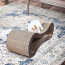 FLUFFYDREAM CAT SCRATCHER CARDBOARD LOUNGE BED, PAD, PTFURNSCRATPAD, WOOD - Like New