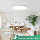 Brightever 15 Inch Large Flush Mount Ceiling Light Fixtures 3800LM 3000W - White - Like New