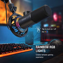 FIFINE USB GAMING MICROPHONE RGB DYNAMIC MIC K658 - BLACK - Like New